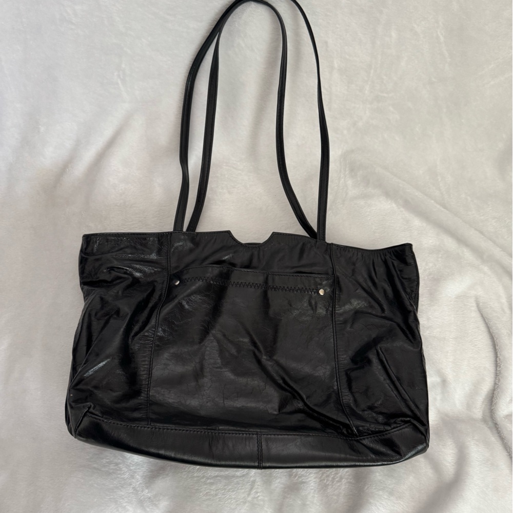 Latico Black Leather Tote Bag